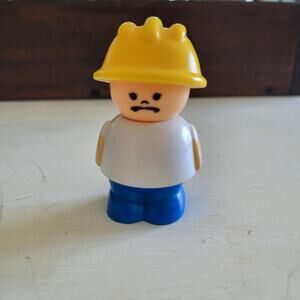 Fisher Price Little People Shelcore Construction Worker Plastic Figurine